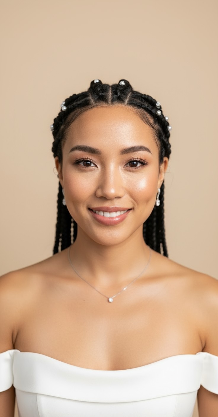 After Fulani Braids With Beads